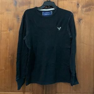 American Eagle Black Thermal Shirt